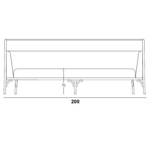 L200cm - canapé Targa