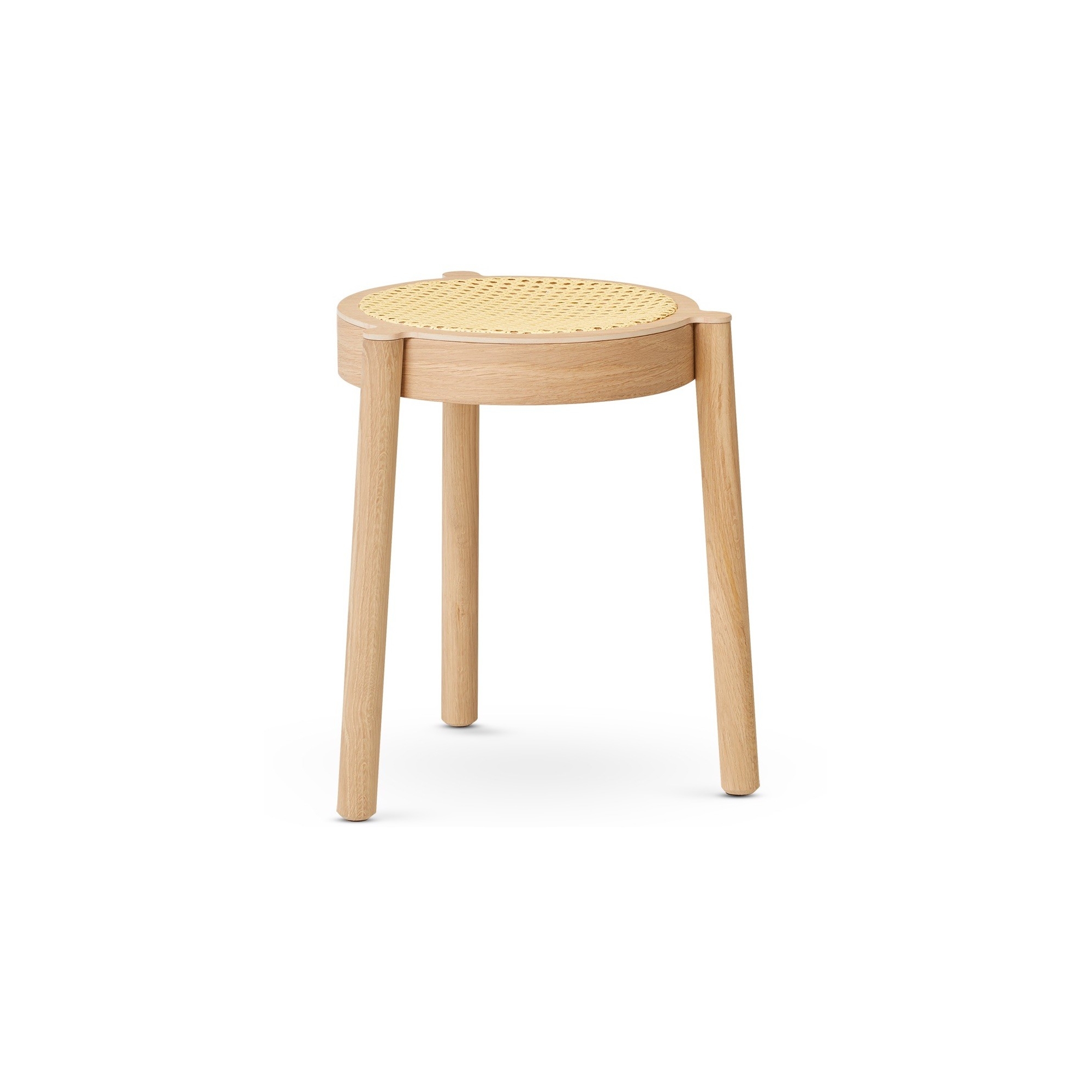 assise cannée / chêne clair - tabouret Pal - Northern