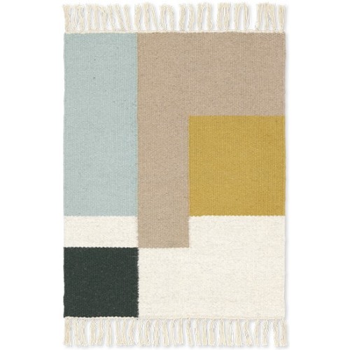 tapis kelim Squares - mat - 50 x 70 cm - Ferm Living