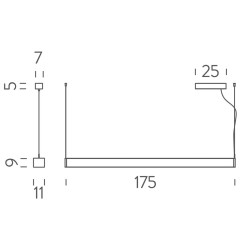 suspension Tru Horizontal - blanc - Nemo lighting