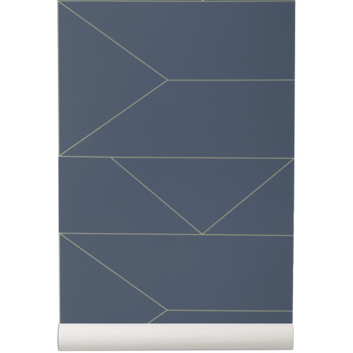 dark blue - Lines Wallpaper - Ferm Living