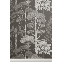 SOLD OUT brown/grey - Trees Wallpaper - Katie Scott - Ferm Living