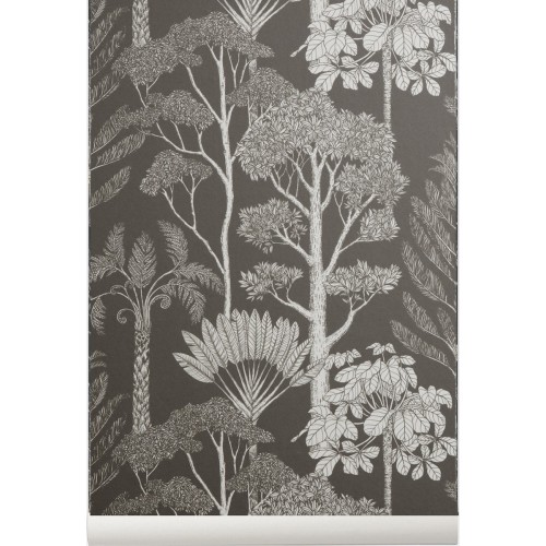 SOLD OUT brown/grey - Trees Wallpaper - Katie Scott - Ferm Living