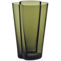 Aalto vase 220mm, moss green - 1025669 - Iittala