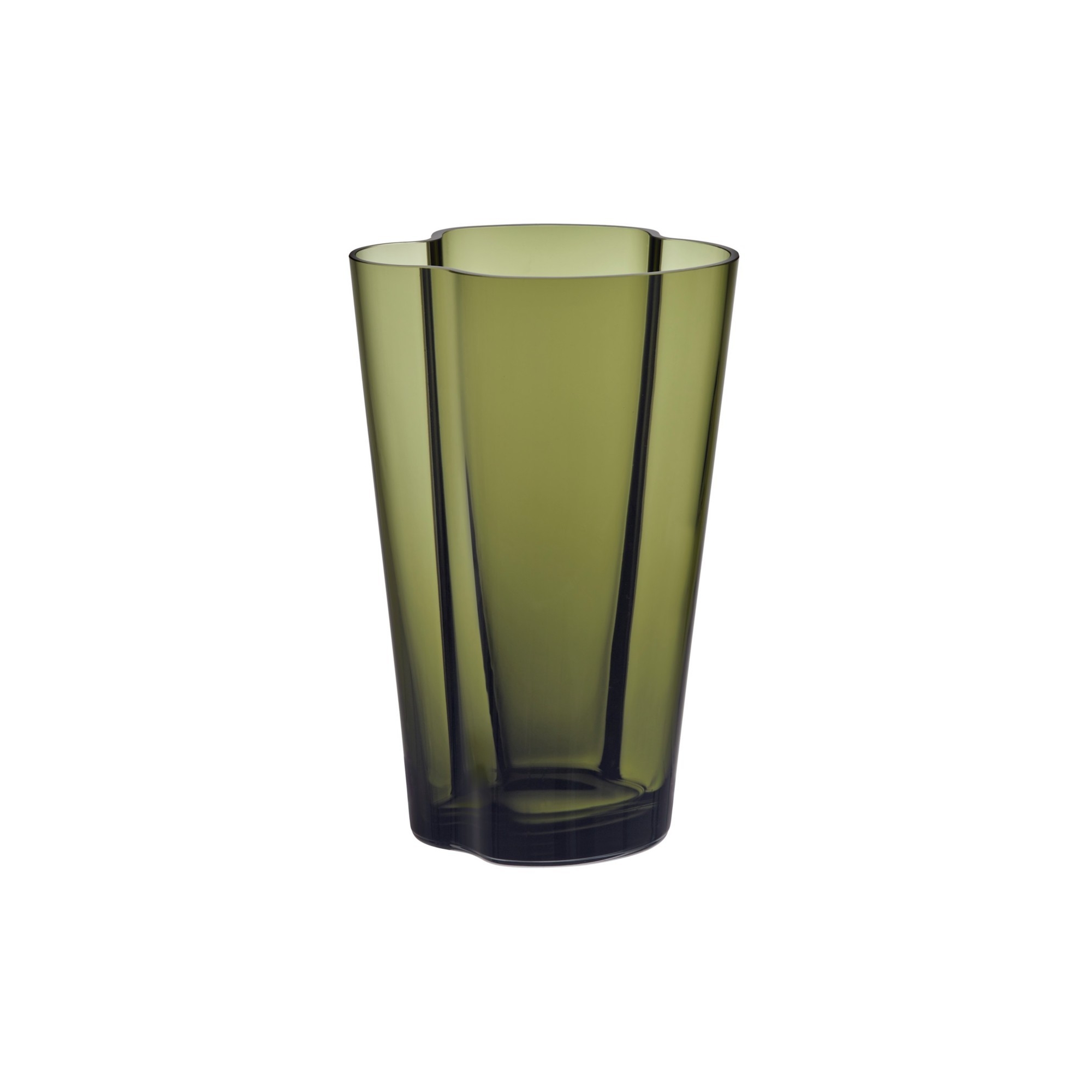 Aalto vase 220mm, moss green - 1025669 - Iittala