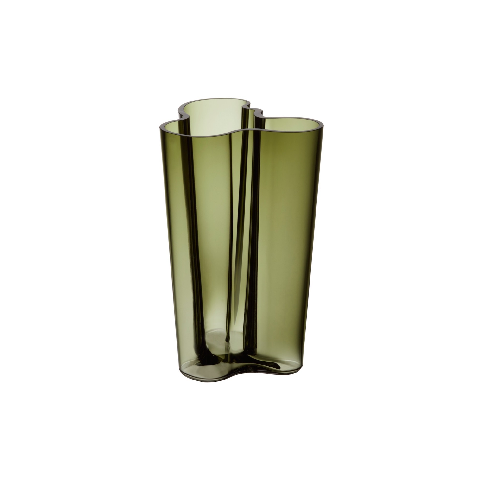 Aalto vase 251mm, moss green - 1025668 - Iittala