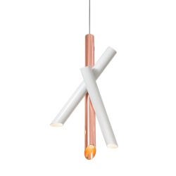 suspension Tubes 3 - blanc/cuivre - Nemo lighting