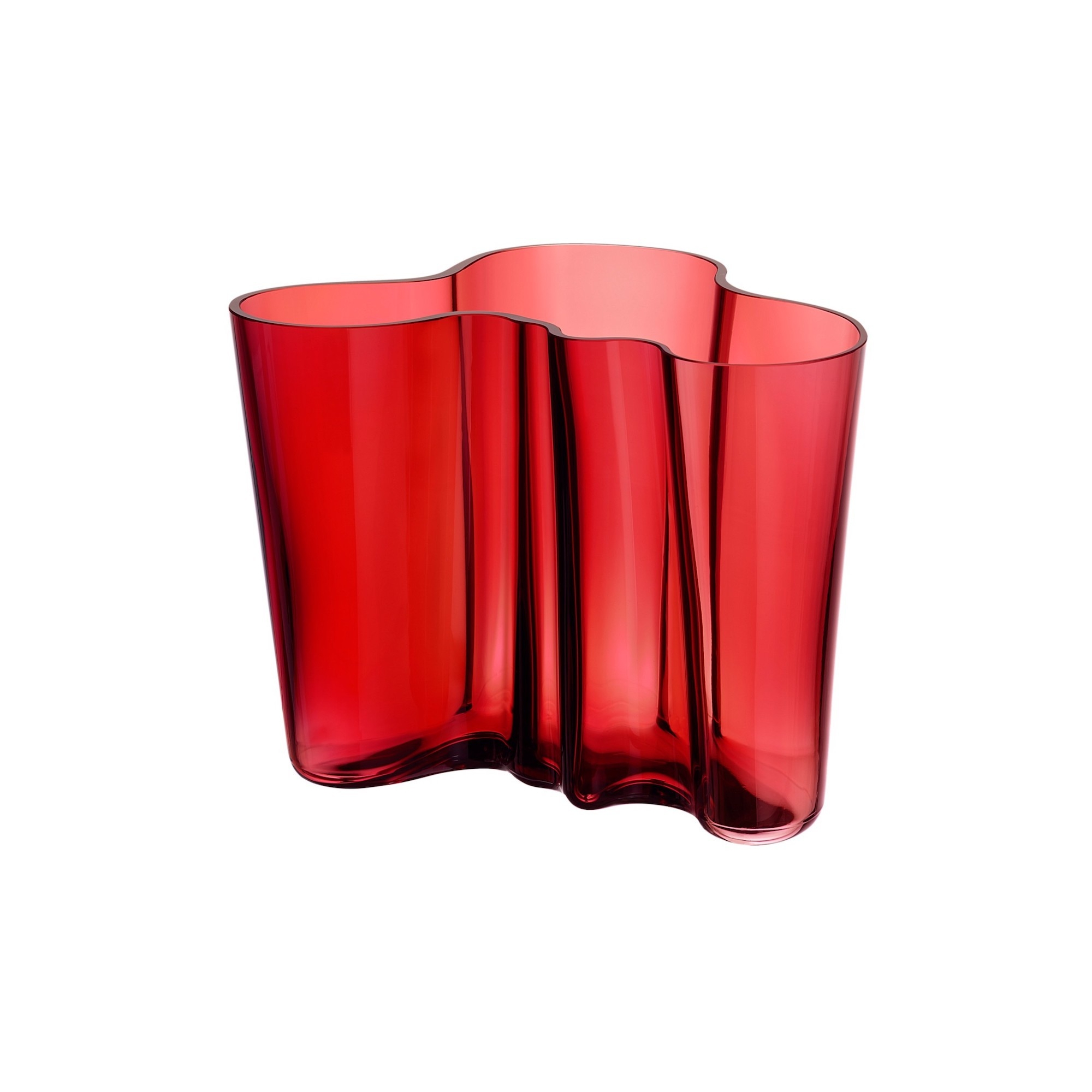 Aalto vase 160mm, cranberry - 1014338 - Iittala