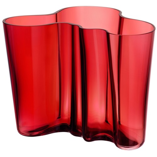 Aalto vase 160mm, cranberry - 1014338 - Iittala