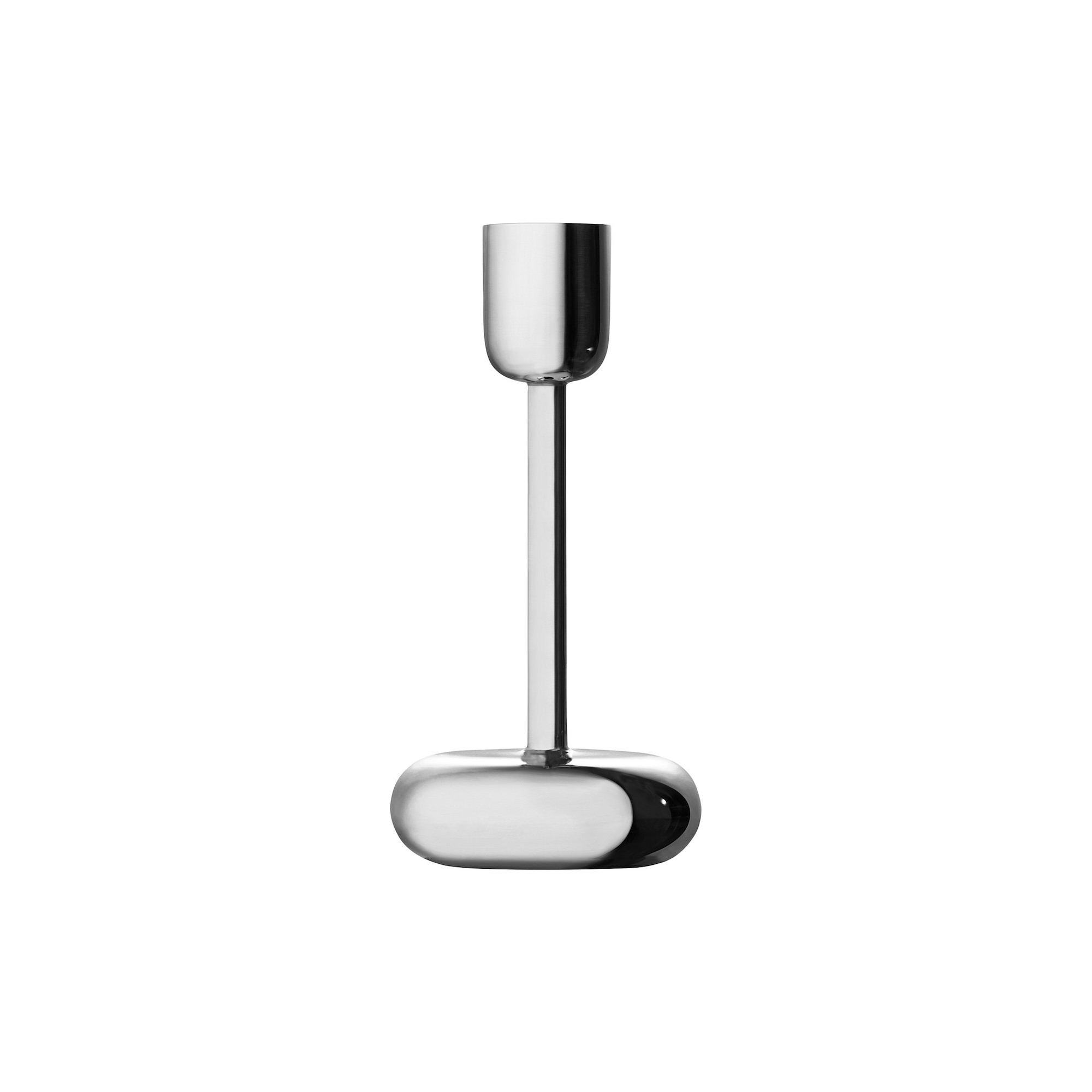 H18,3cm - stainless steel - candleholder Nappula - Iittala