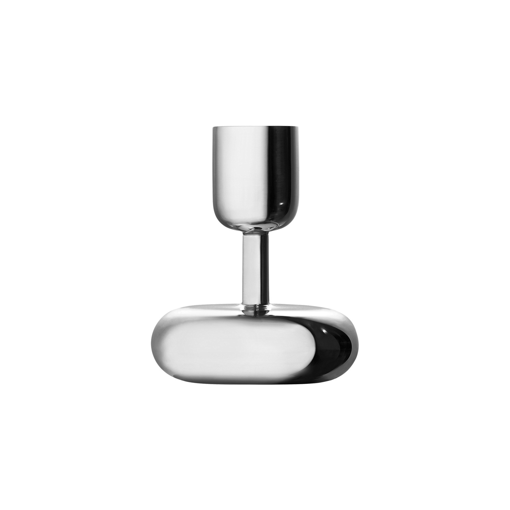 H10,7cm - acier inoxydable poli - bougeoir Nappula - Iittala