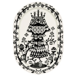 41cm - plat ovale Taika noir - 1011643 - Iittala