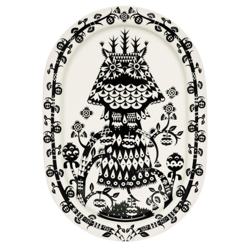 41cm - plat ovale Taika noir - 1011643 - Iittala