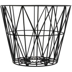 L - black - Wire basket - Ferm Living