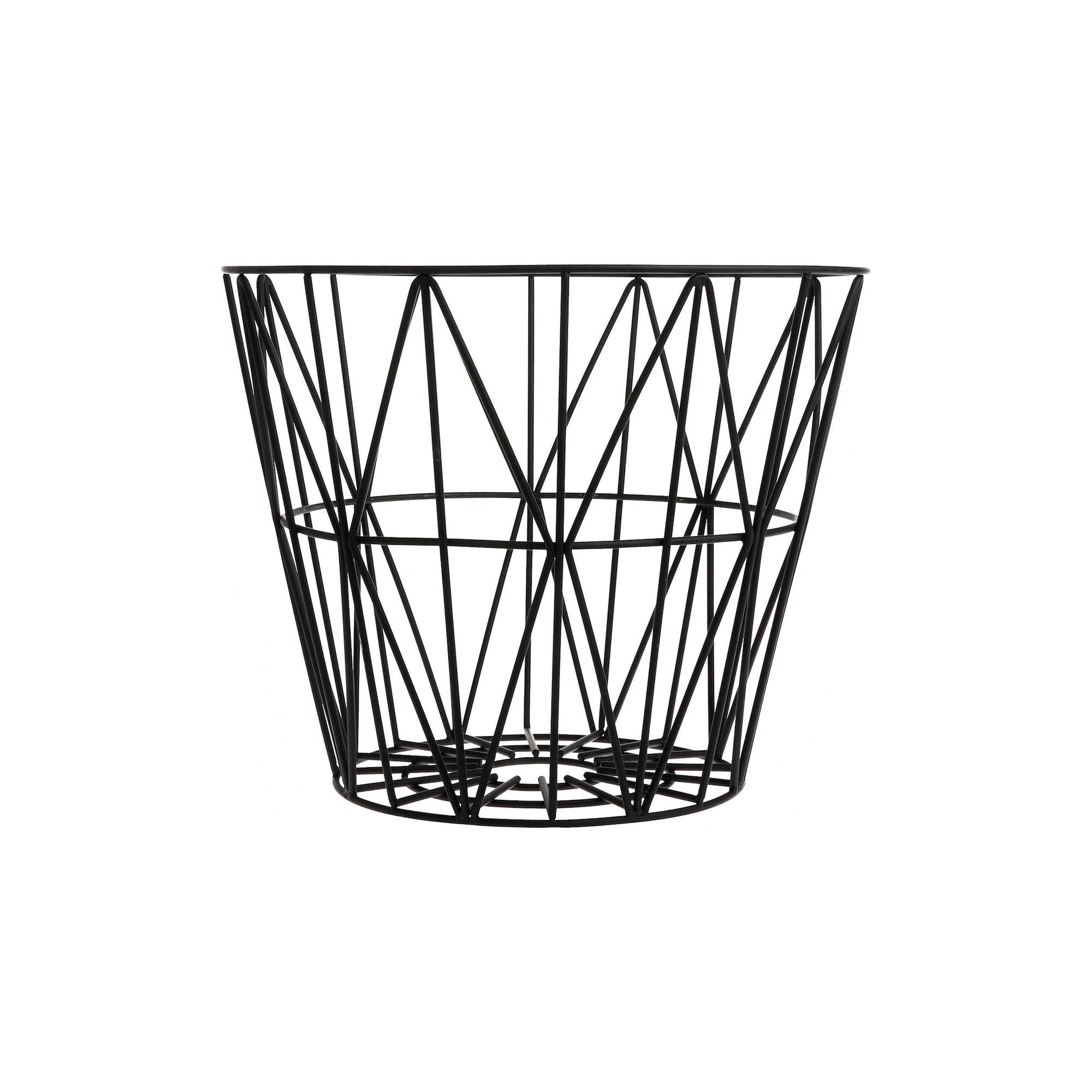 L - black - Wire basket - Ferm Living