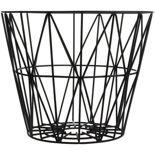 L - noir - corbeille Wire - Ferm Living