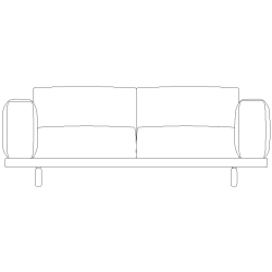 Rest Sofa 2-seater, wood - Muuto