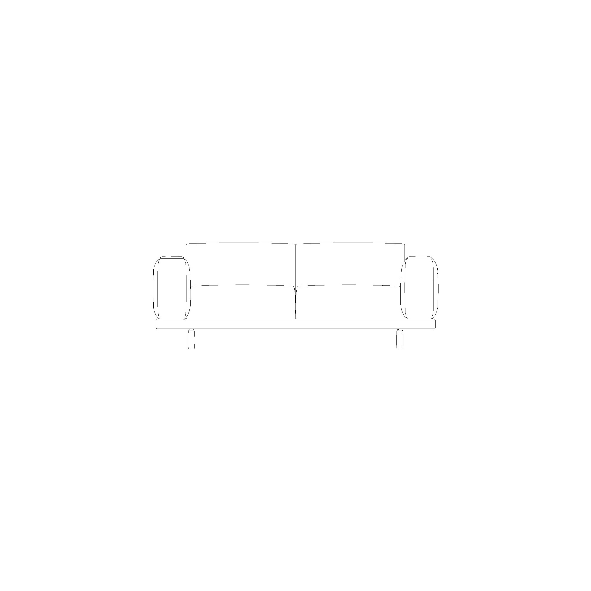 Rest Sofa 2-seater, wood - Muuto