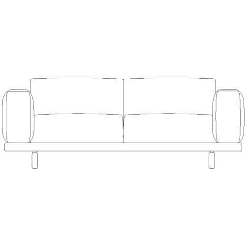 Rest Sofa 2-seater, wood - Muuto