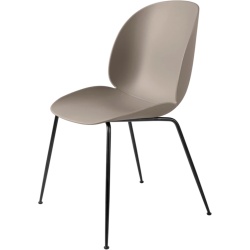 New beige shell - matt black base - Beetle chair plastic* - Gubi