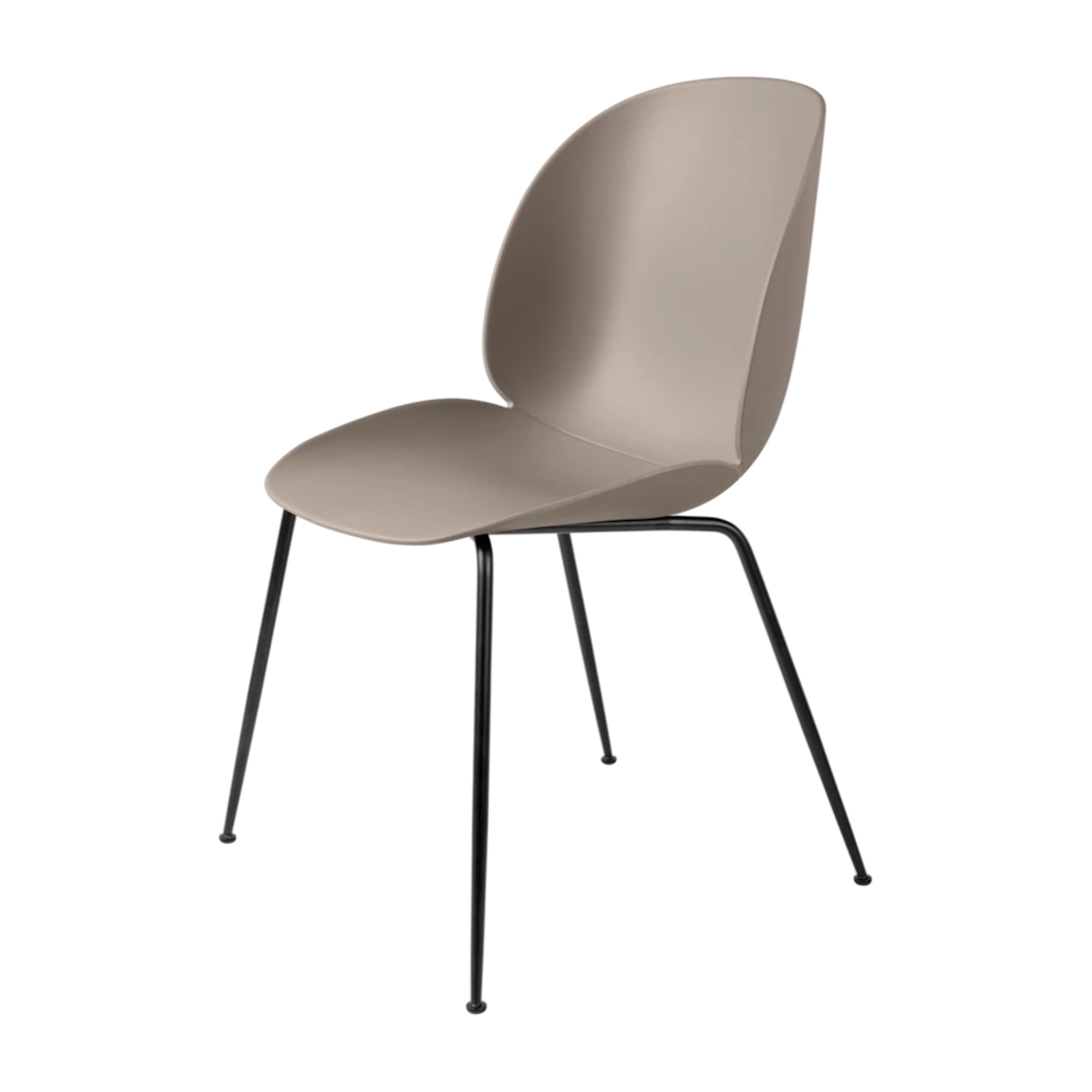 New beige shell - matt black base - Beetle chair plastic* - Gubi