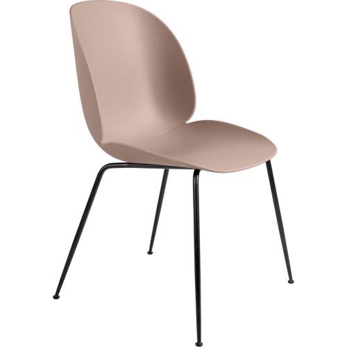 sweet pink shell - matte black base - Beetle chair plastic - Gubi