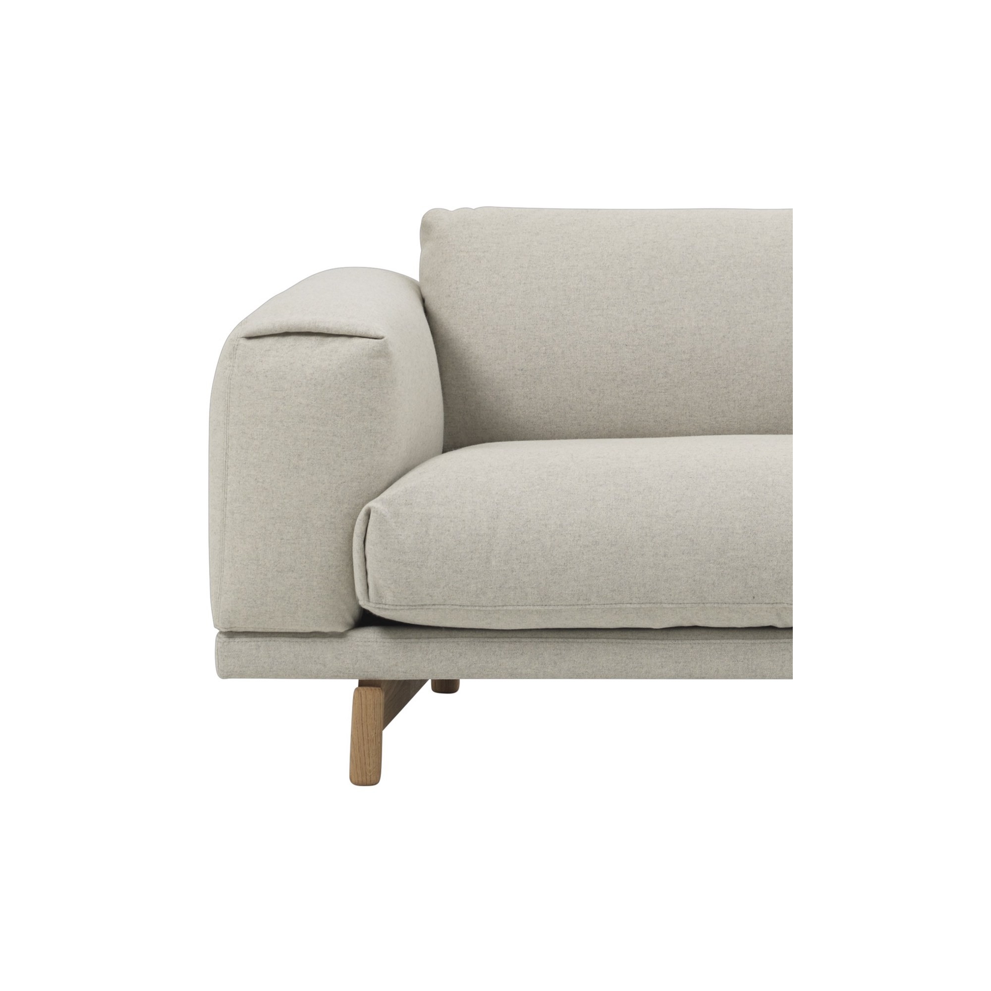 2 places - tissu Wooly - canapé Rest - Muuto