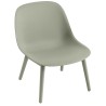 dusty green/dusty green - pieds bois - Fiber Lounge - Muuto