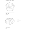 L88cm - Five pouf - Muuto