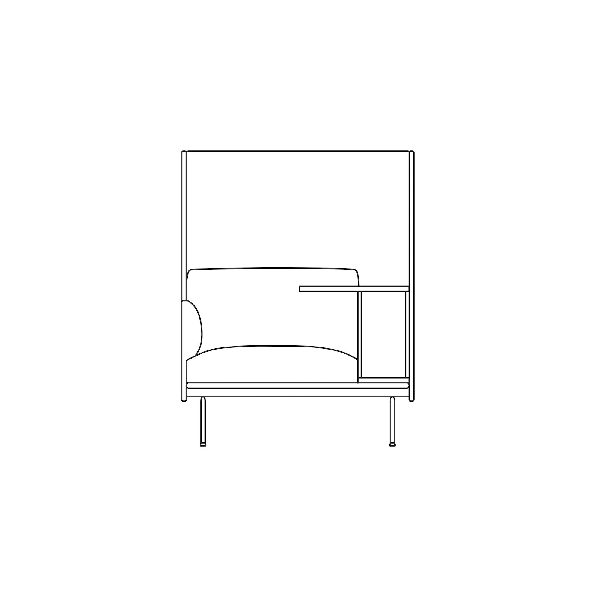 Outline Highback Work 1 place - Muuto