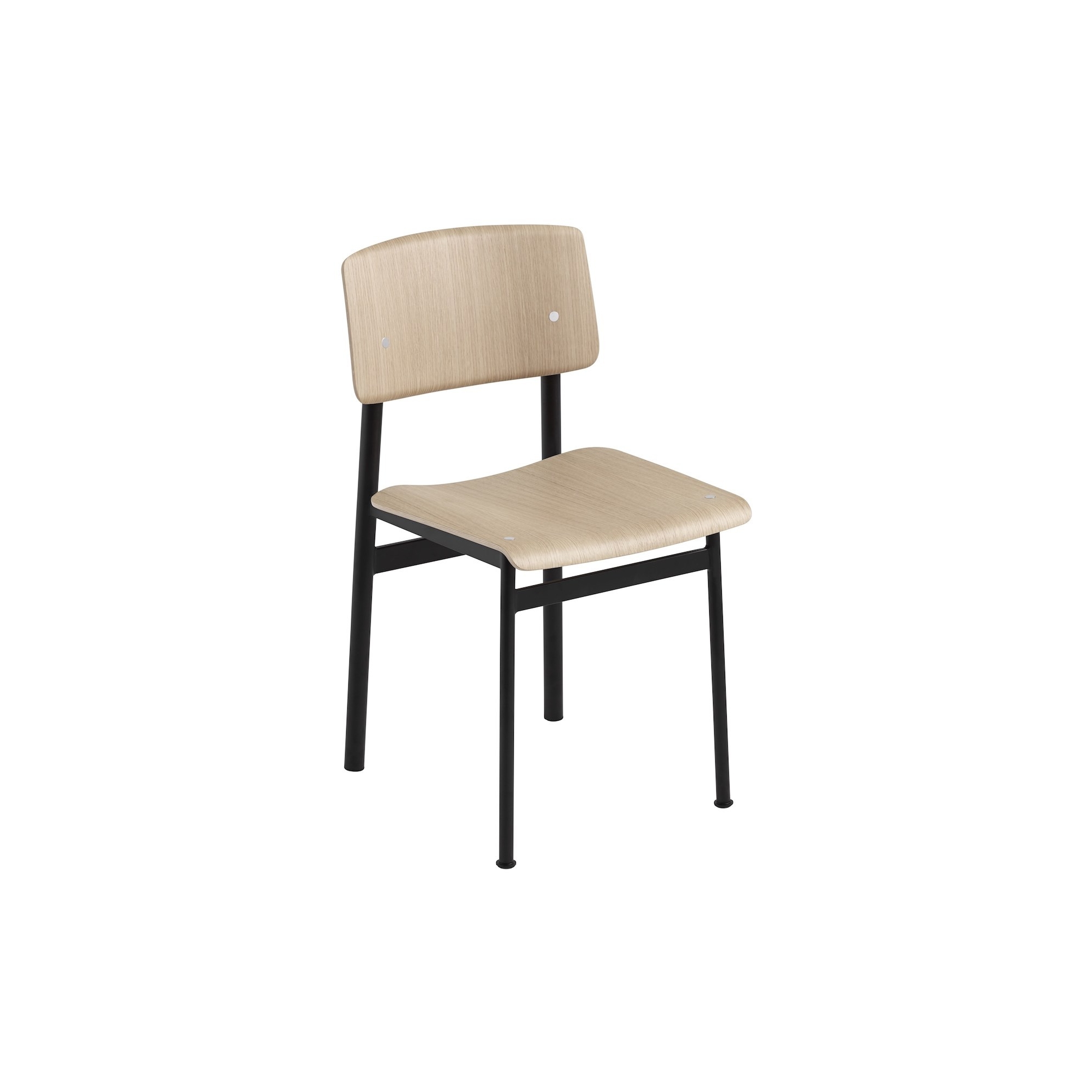 oak / black - Loft chair without armrest - Muuto