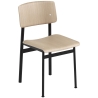 oak / black - Loft chair without armrest - Muuto