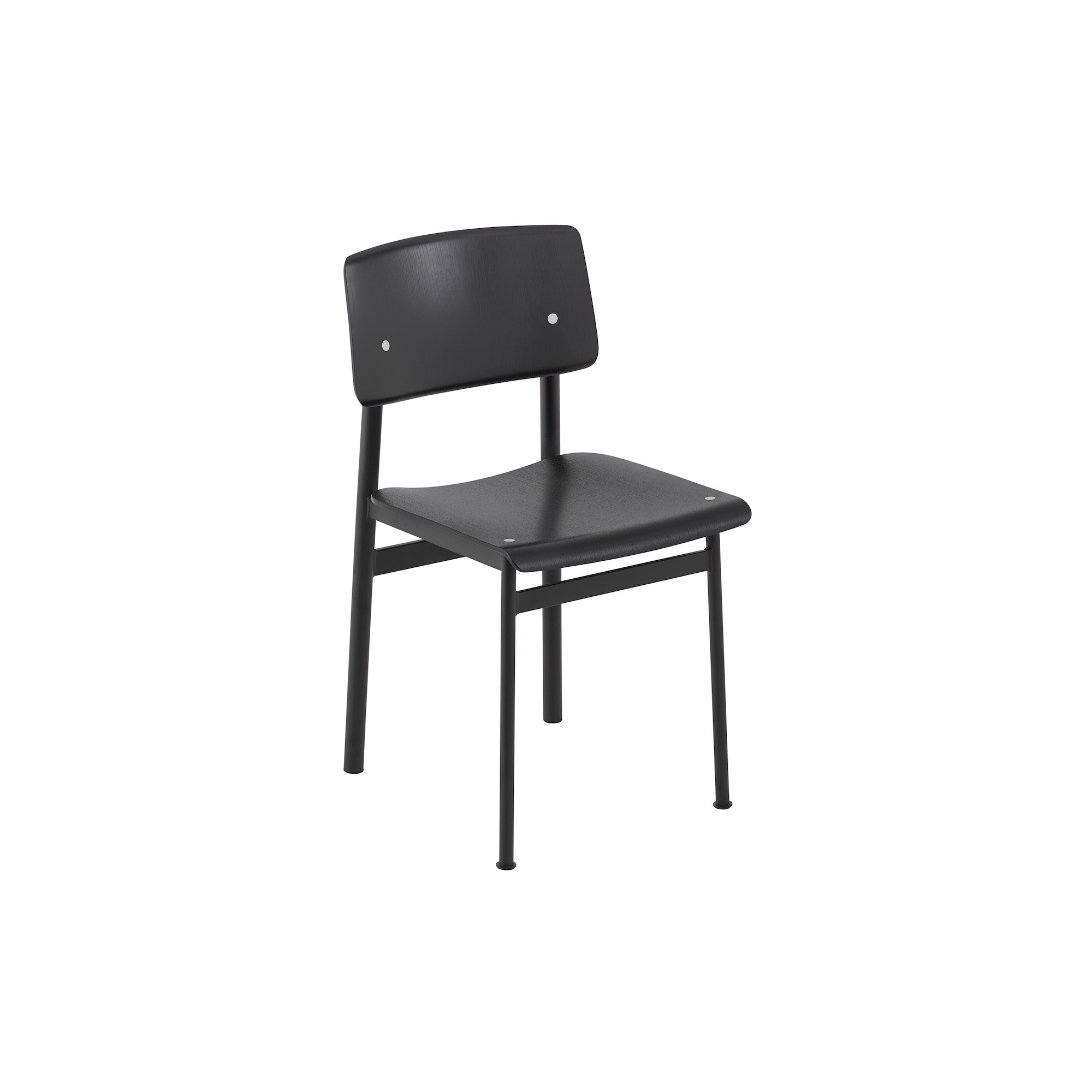 black / black - Loft chair without armrest - Muuto