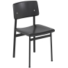 black / black - Loft chair without armrest - Muuto