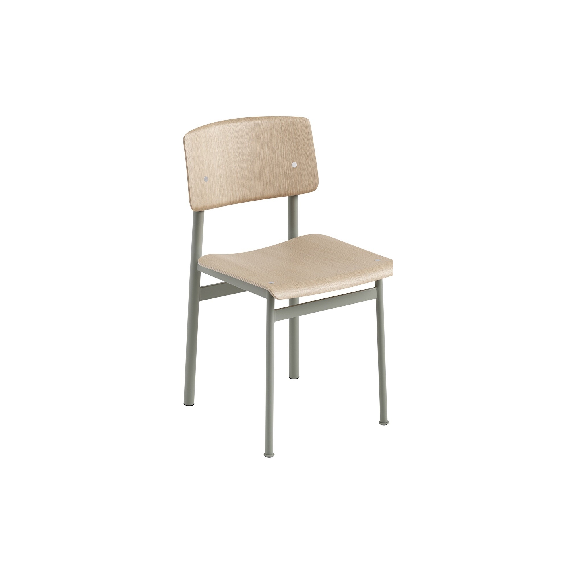 oak / dusty green - Loft chair without armrest - Muuto