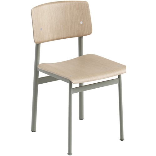 oak / dusty green - Loft chair without armrest - Muuto