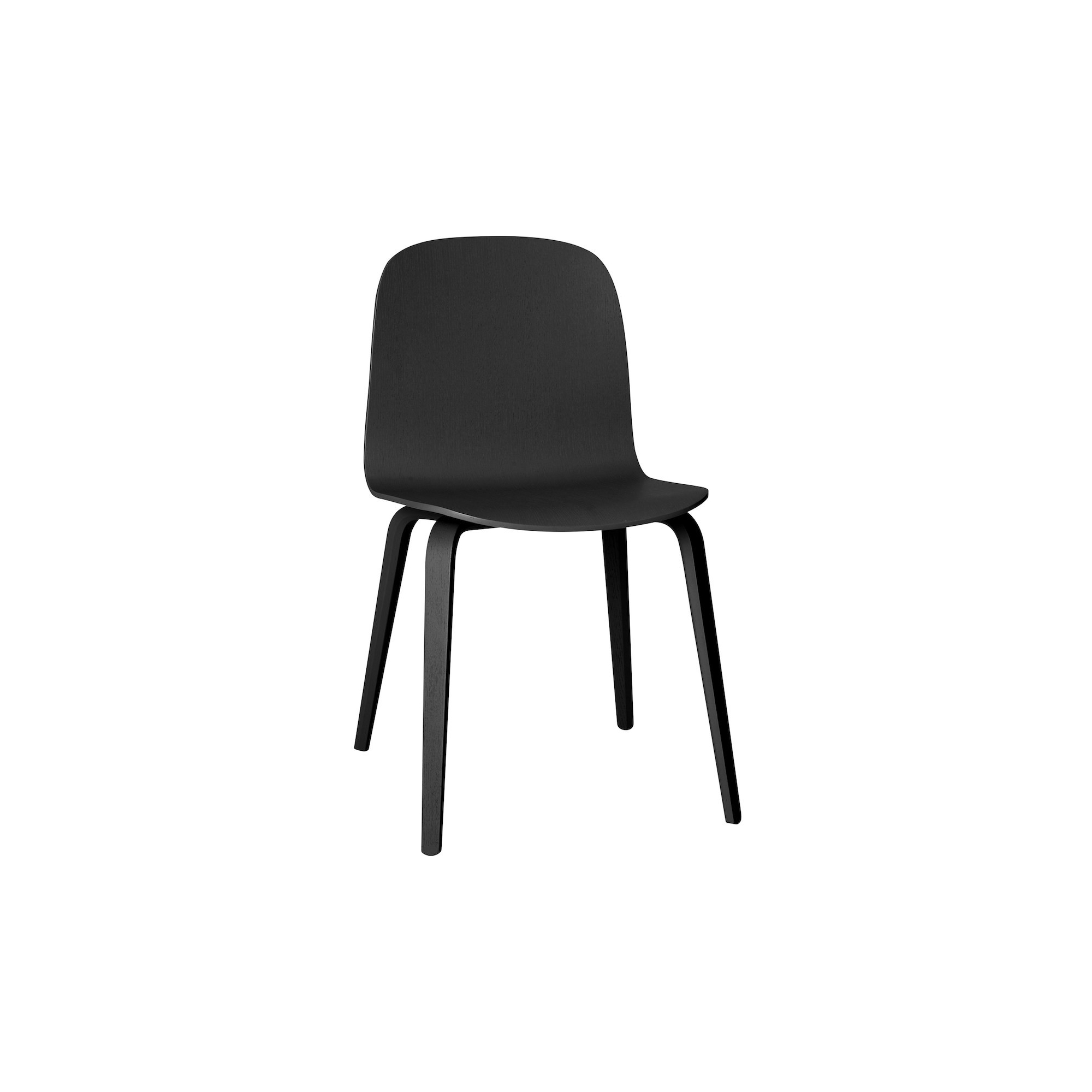 black - wooden base Visu chair - Muuto