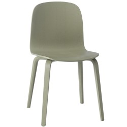 dusty green - chaise Visu pieds bois - Muuto