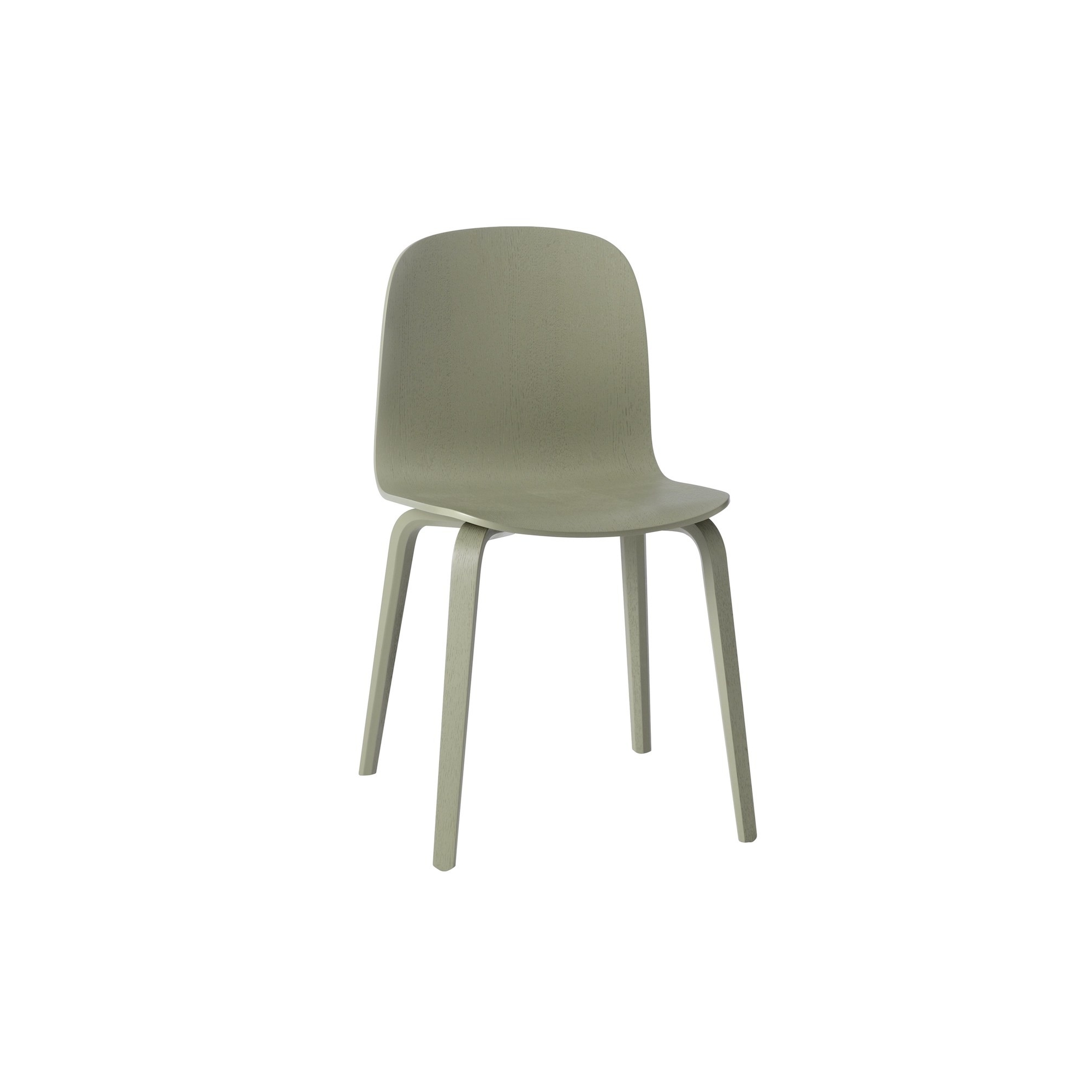 dusty green - chaise Visu pieds bois - Muuto