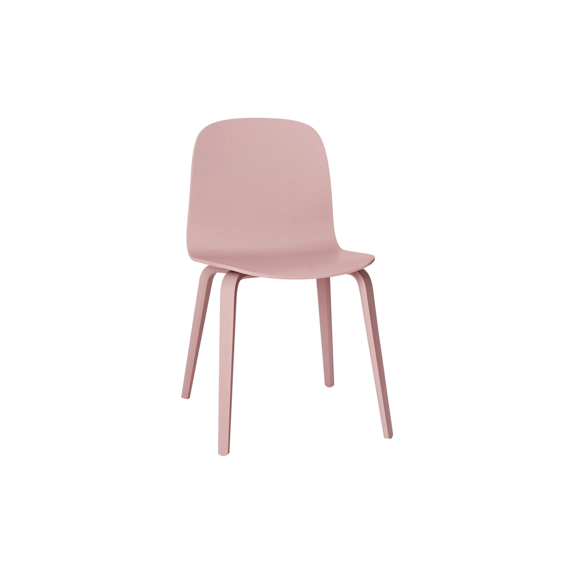 Tan rose - wooden base Visu chair - Muuto