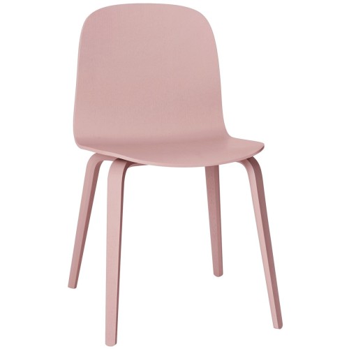 rose - chaise Visu pieds bois - Muuto