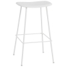 blanc / blanc - tabouret bar Fiber - pieds tube sans dossier - Muuto