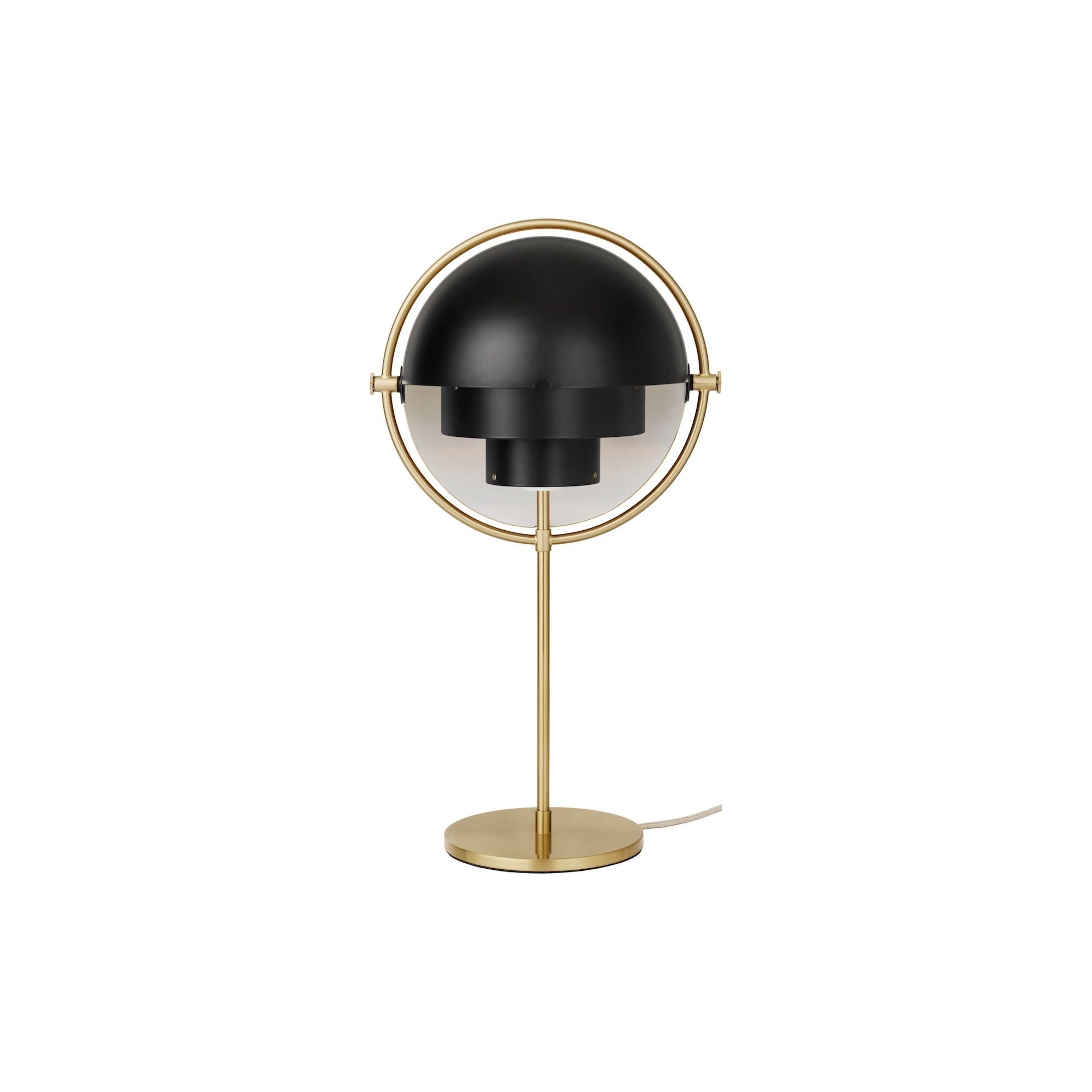 Gubi – Multi-Lite table lamp, black semi matt and brass