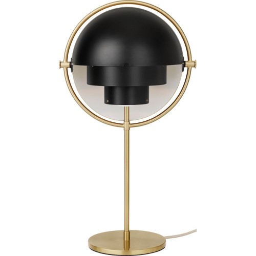 Gubi – Multi-Lite table lamp, black semi matt and brass