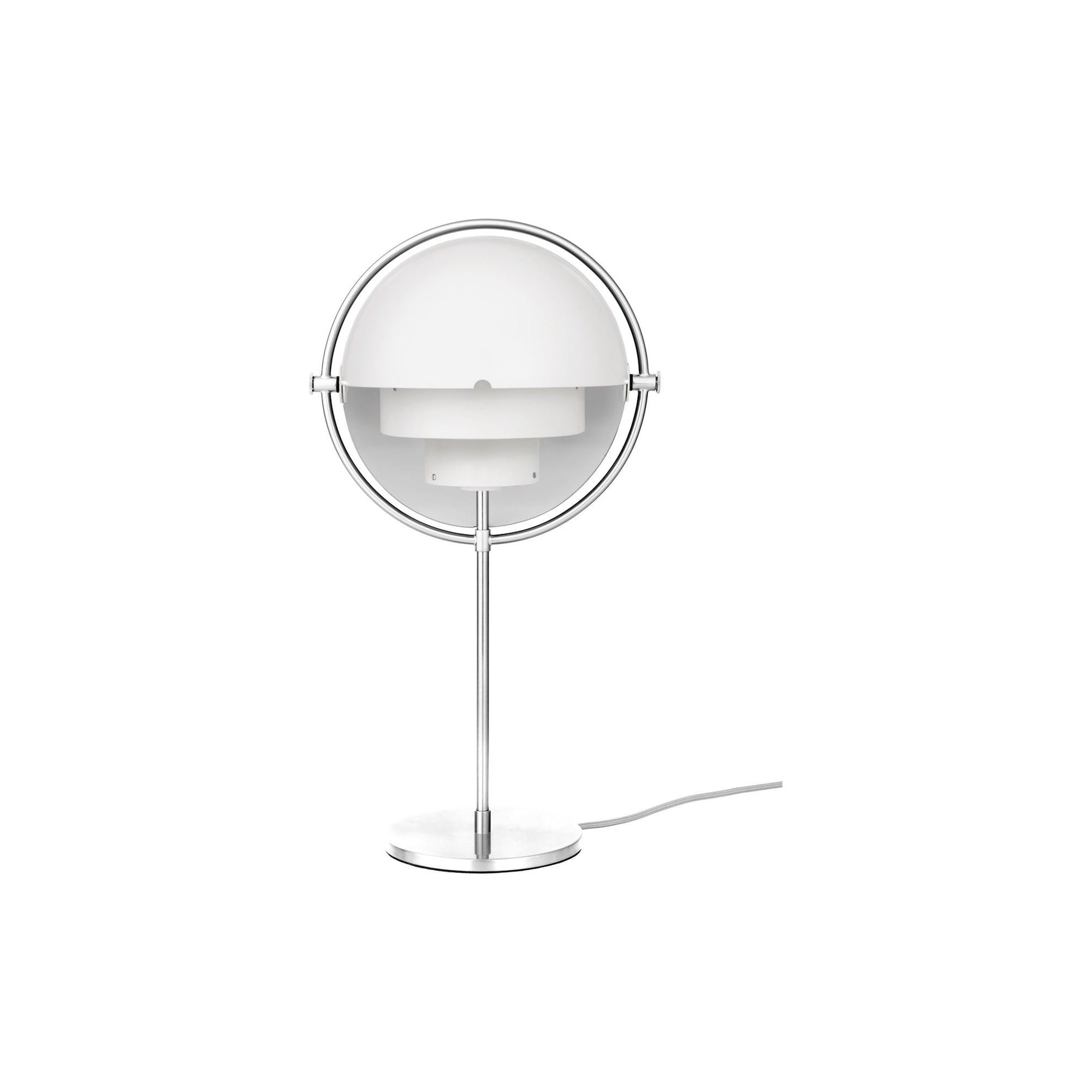 Gubi – Multi-Lite table lamp, white semi matt and chrome