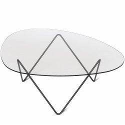 Pedrera coffee table – Black steel - Gubi