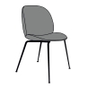 chrome base - Beetle Chair fully upholstered - Gubi