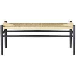 Chêne noir / cordage naturel - banc de table J163 - FDB Møbler