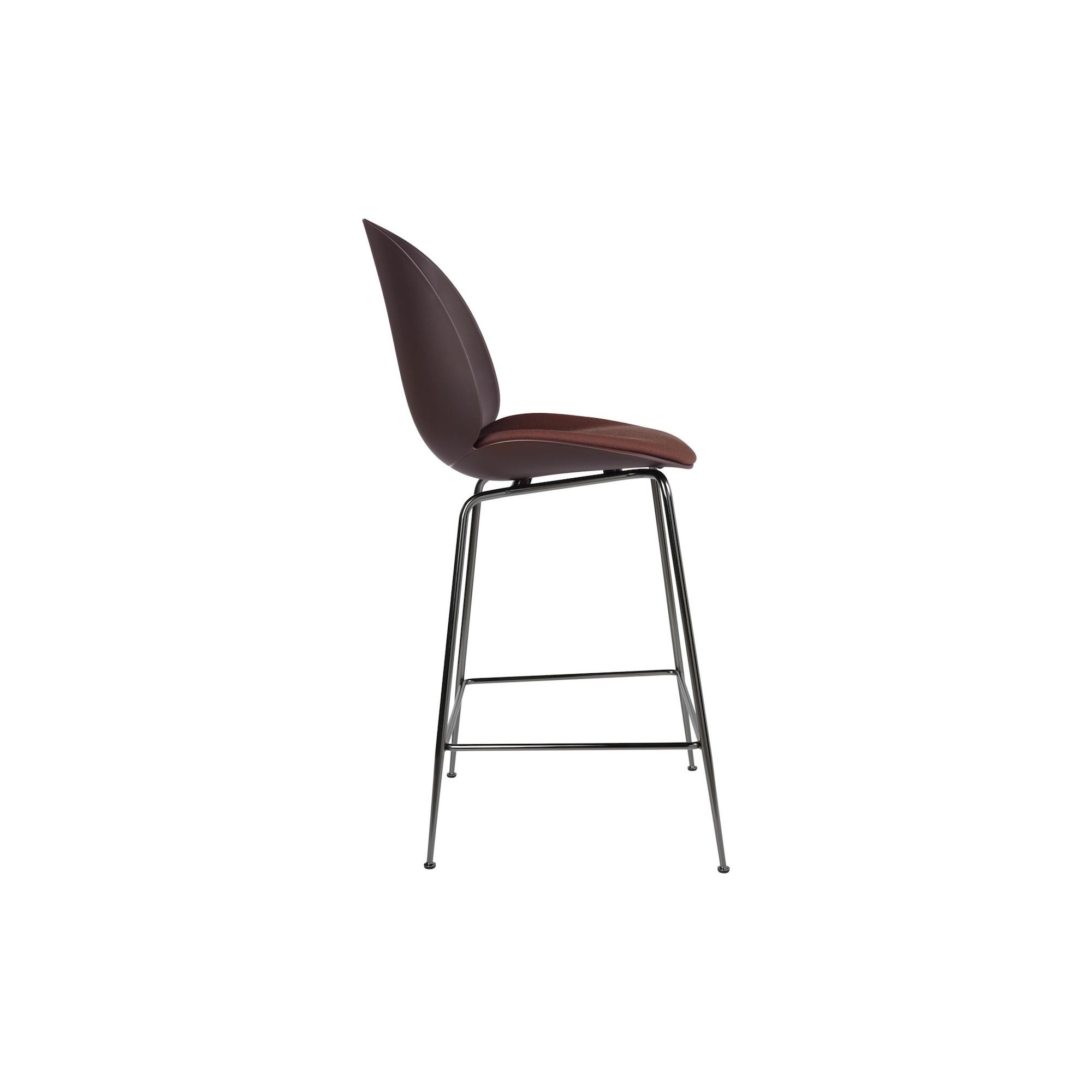 dark pink/Steelcut 655 (seat) - Beetle bar chair H65cm - Gubi