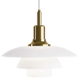 metallic brass - PH 3 ½-3 glass - pendant - Louis Poulsen